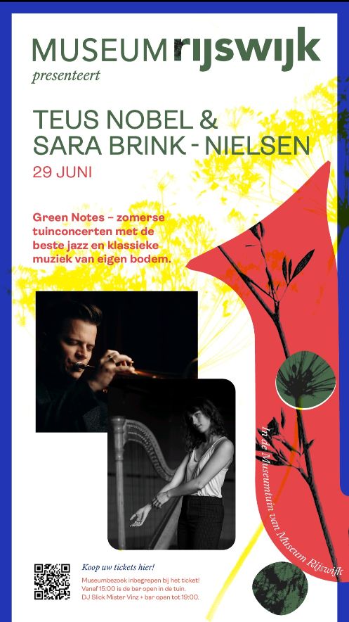 Uniek zomers concert in Museum Rijswijk: Teus Nobel & Sara Brink-Nielsen